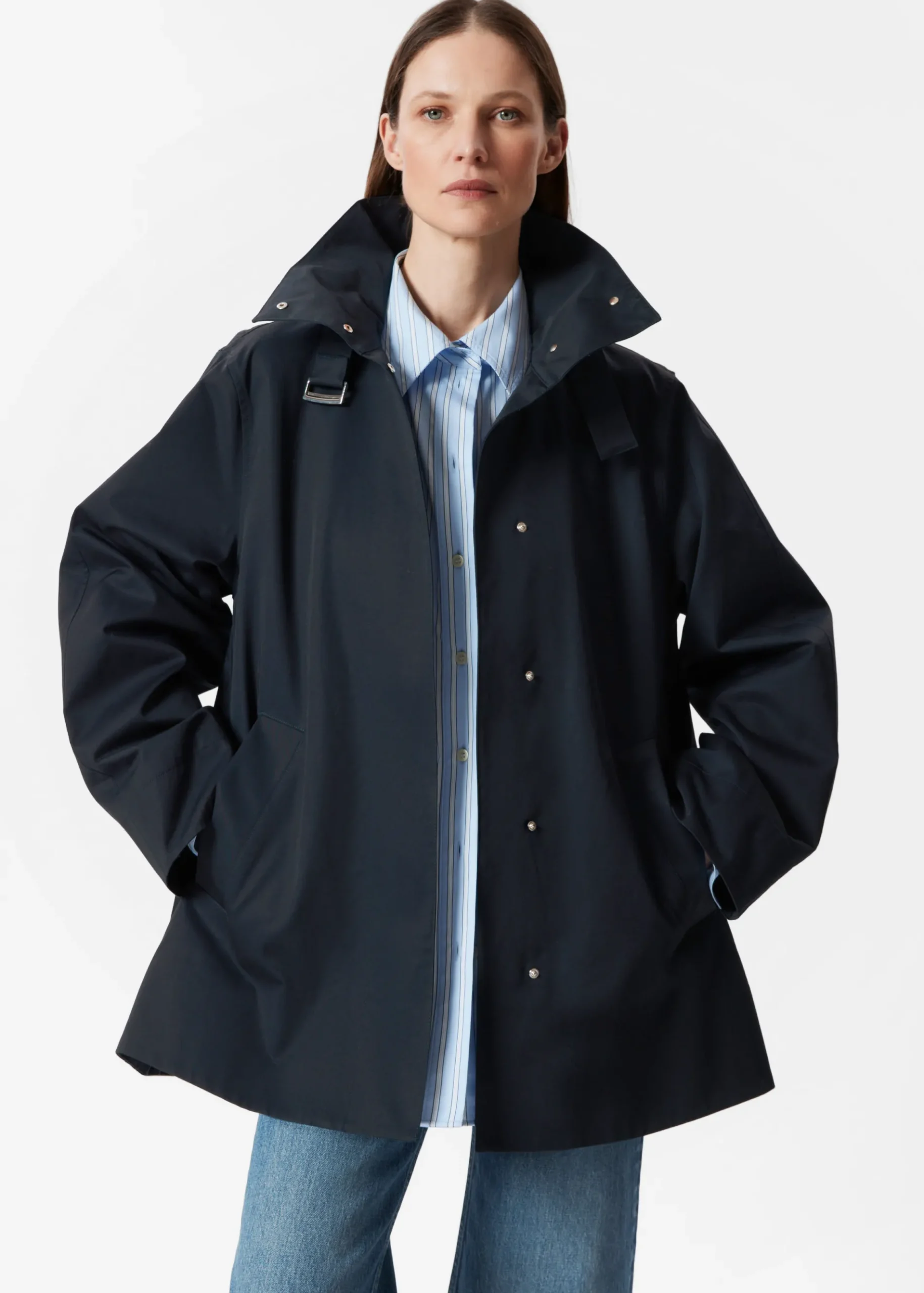 & Other Stories A-Linien-Jacke mit Tunnelkragen