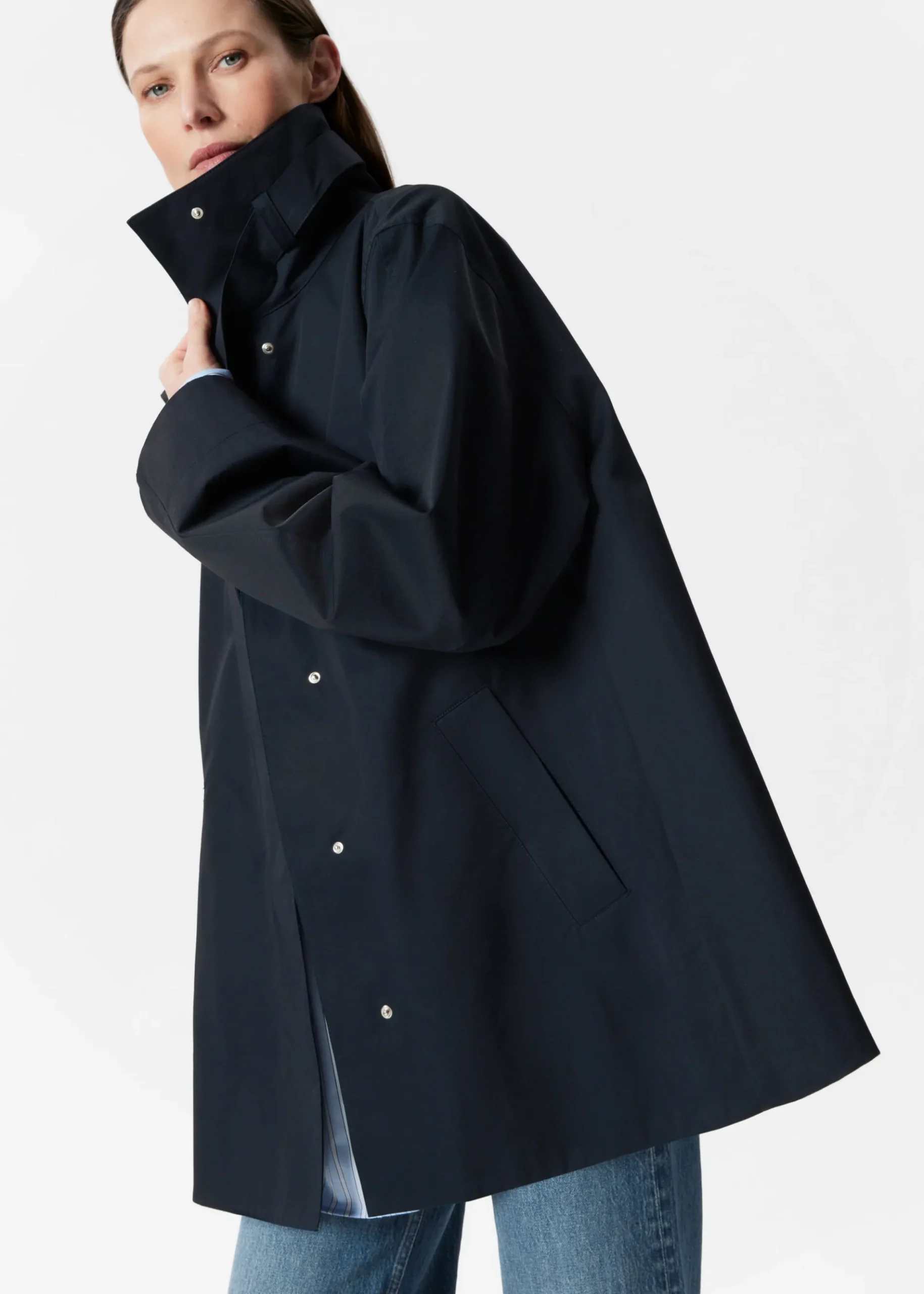 & Other Stories A-Linien-Jacke mit Tunnelkragen