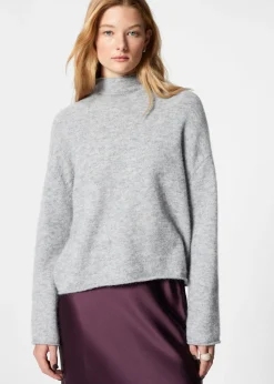 & Other Stories Alpaka-Strickpullover mit hohem Kragen