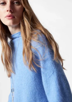 & Other Stories Alpaka-Strickpullover mit hohem Kragen