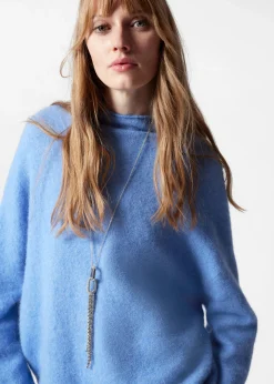 & Other Stories Alpaka-Strickpullover mit hohem Kragen