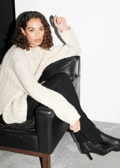 & Other Stories Ankle Boots aus Leder mit Stretch-Anteil