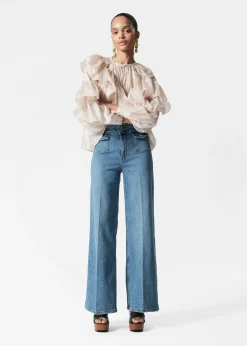 & Other Stories Asymmetrische Bluse mit Rüschen