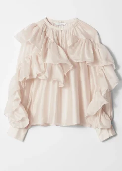 & Other Stories Asymmetrische Bluse mit Rüschen