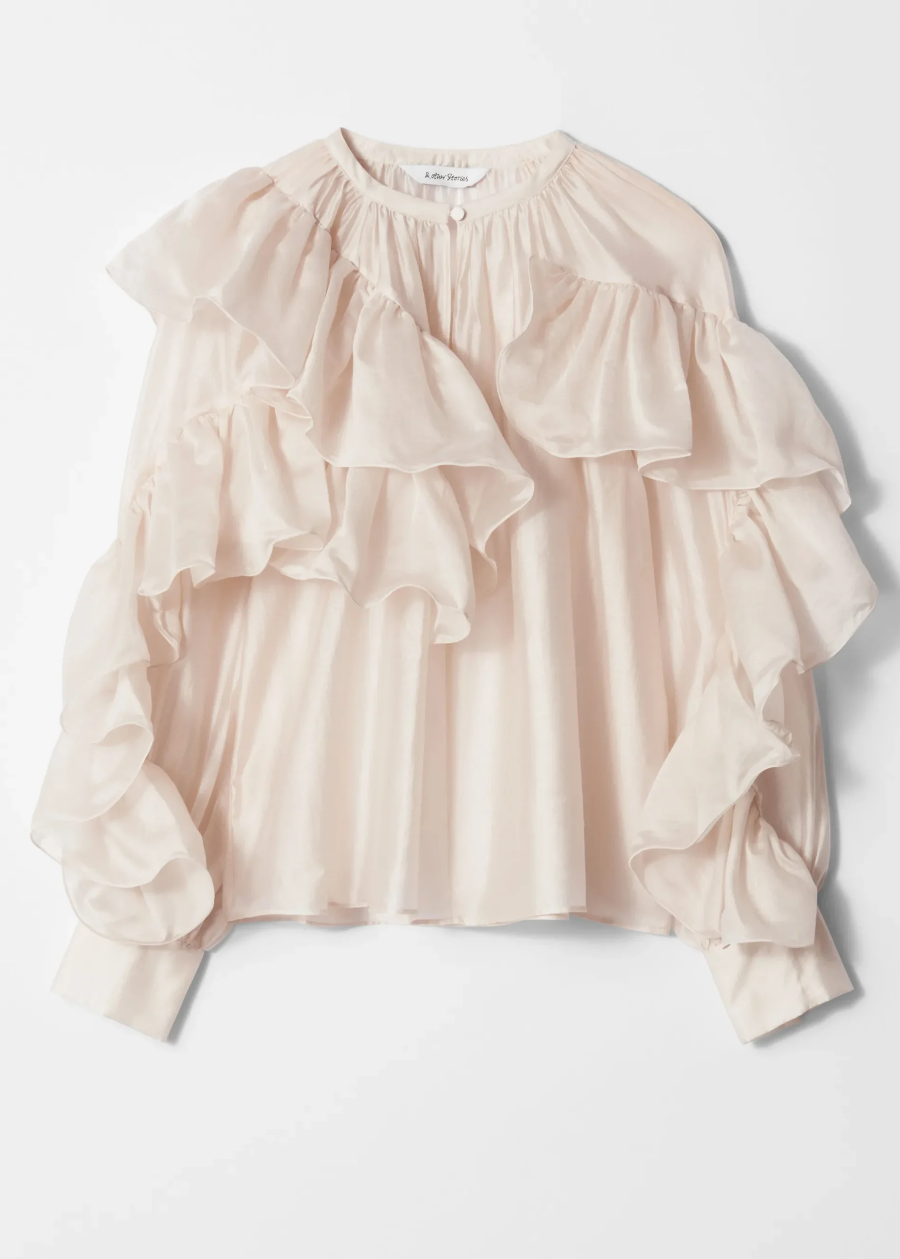 & Other Stories Asymmetrische Bluse mit Rüschen