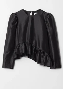 & Other Stories Asymmetrische Bluse mit Schößchen und Rüschen