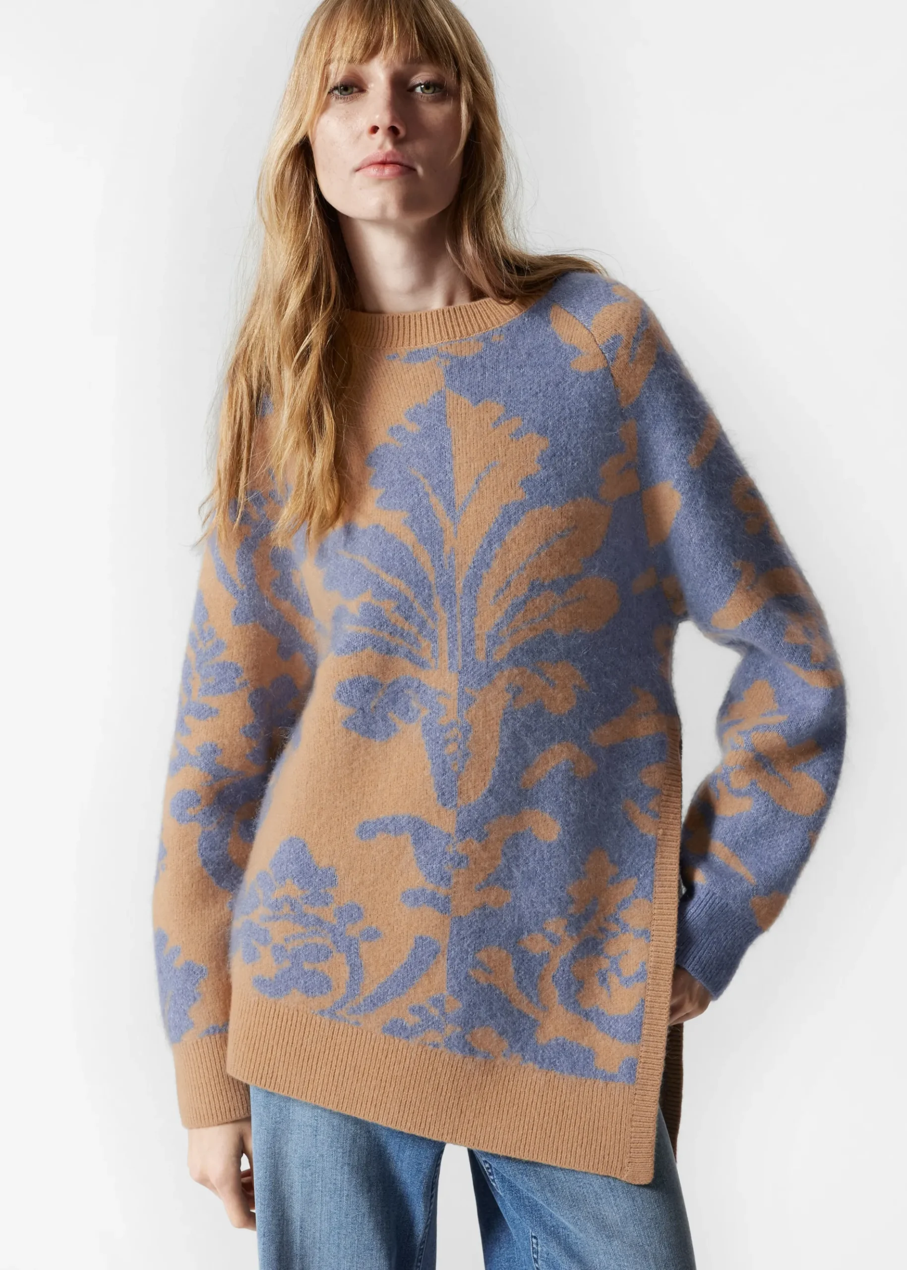 & Other Stories Asymmetrischer Jacquard-Pullover