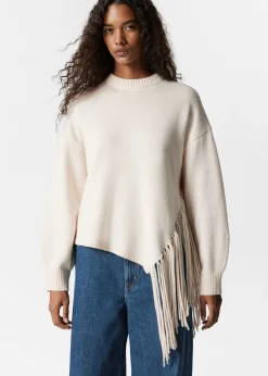 & Other Stories Asymmetrischer Pullover mit Fransen