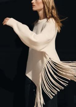 & Other Stories Asymmetrischer Pullover mit Fransen