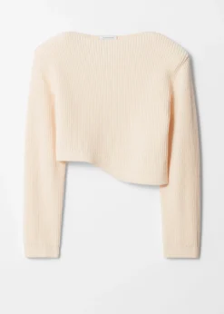 & Other Stories Asymmetrischer Rippstrickpullover