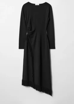 & Other Stories Asymmetrisches Midikleid mit Fransen