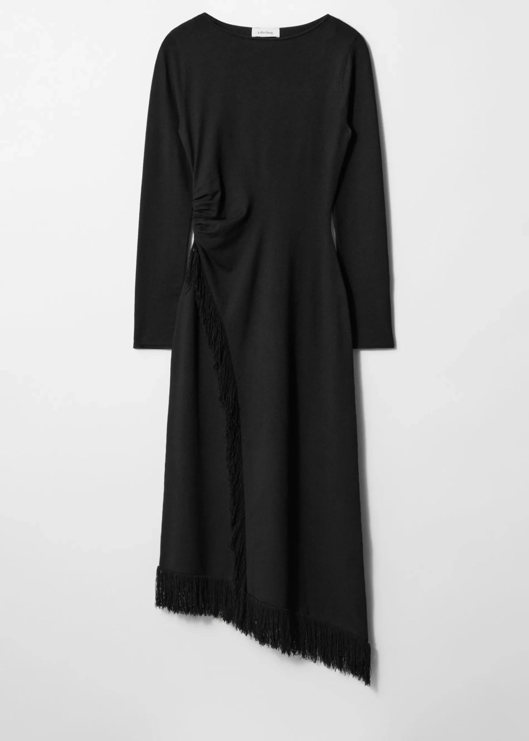 & Other Stories Asymmetrisches Midikleid mit Fransen