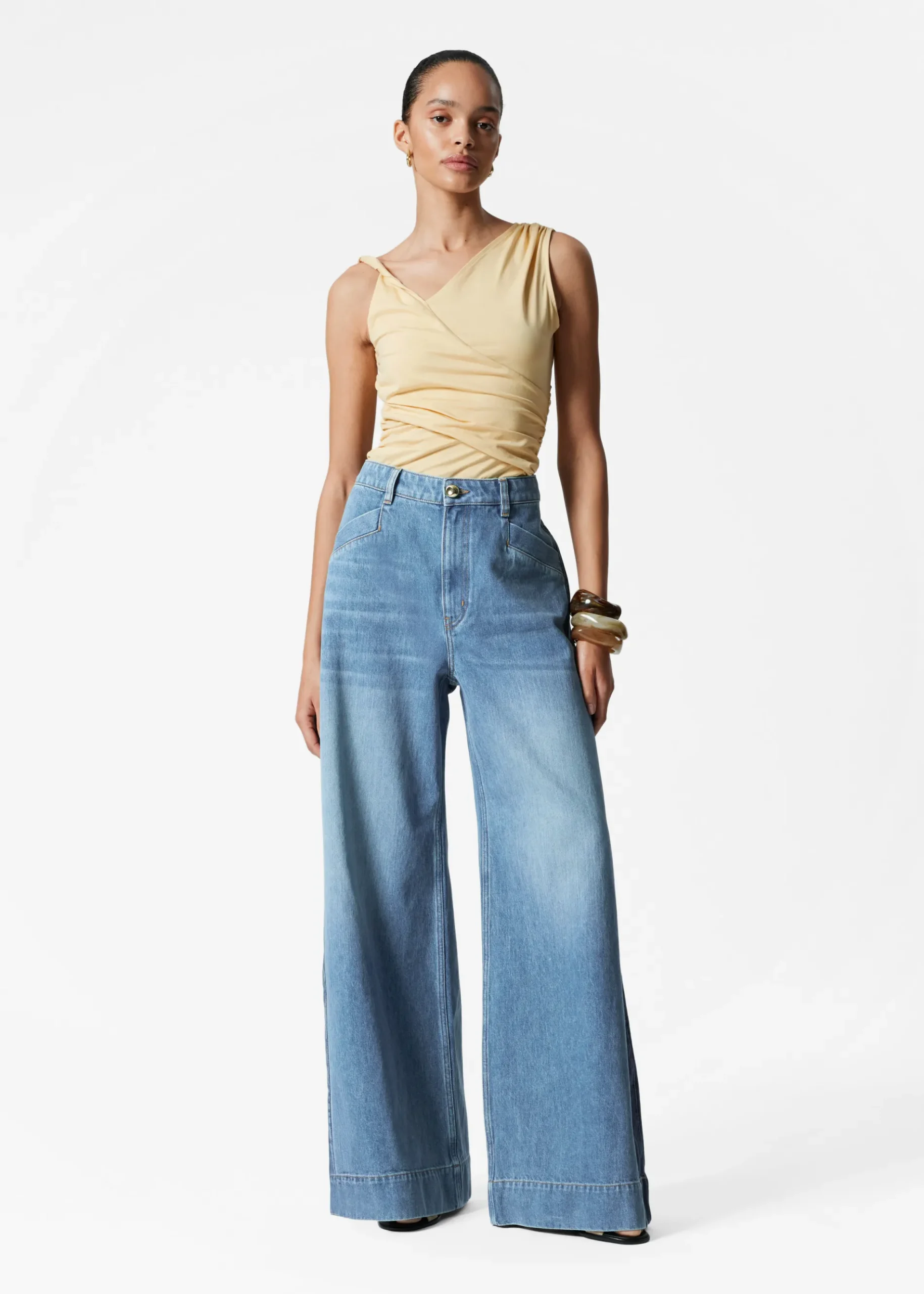 & Other Stories Asymmetrisches Tanktop mit Drapierung