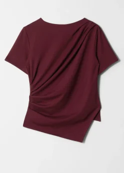& Other Stories Asymmetrisches T-Shirt mit Drapierung