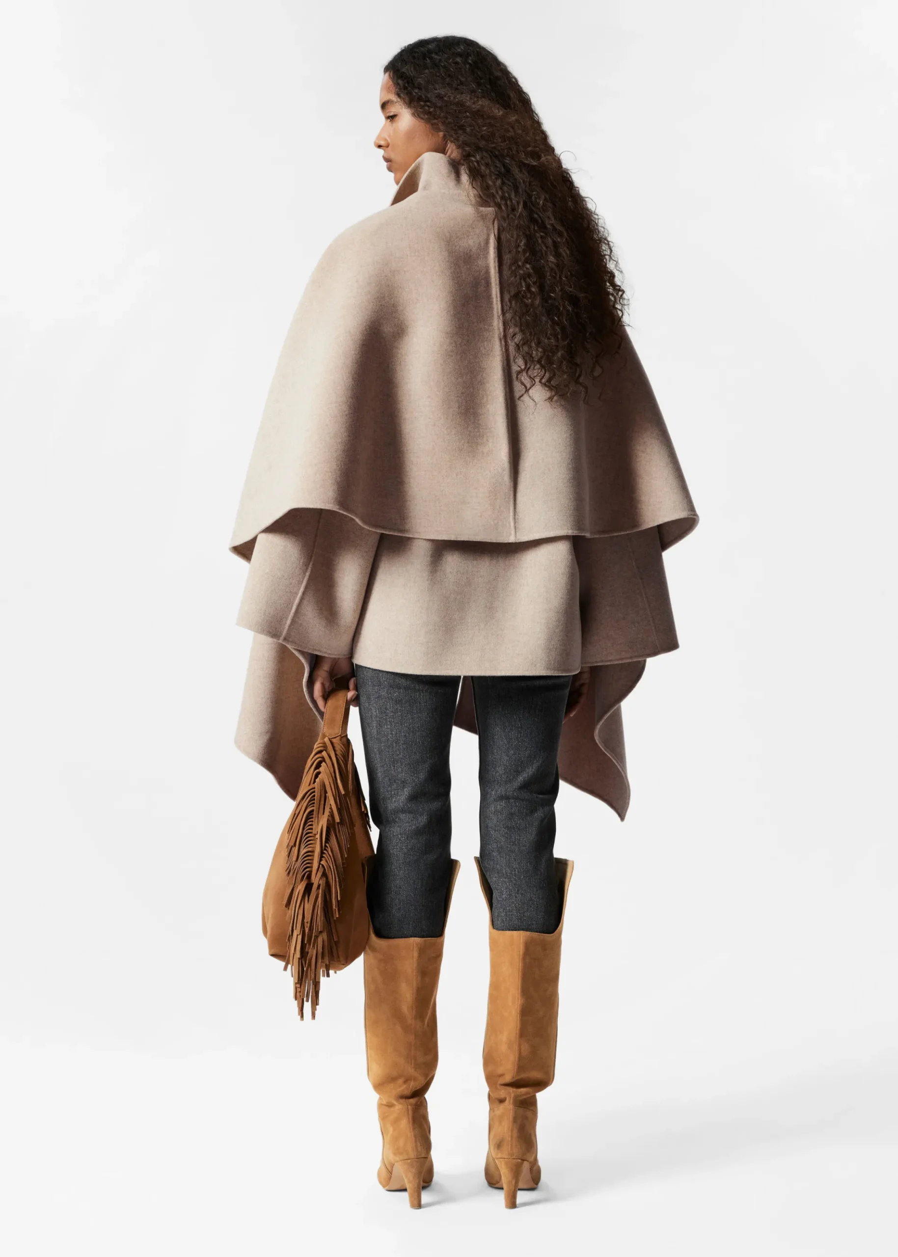 & Other Stories Asymmetrisches Woll-Cape