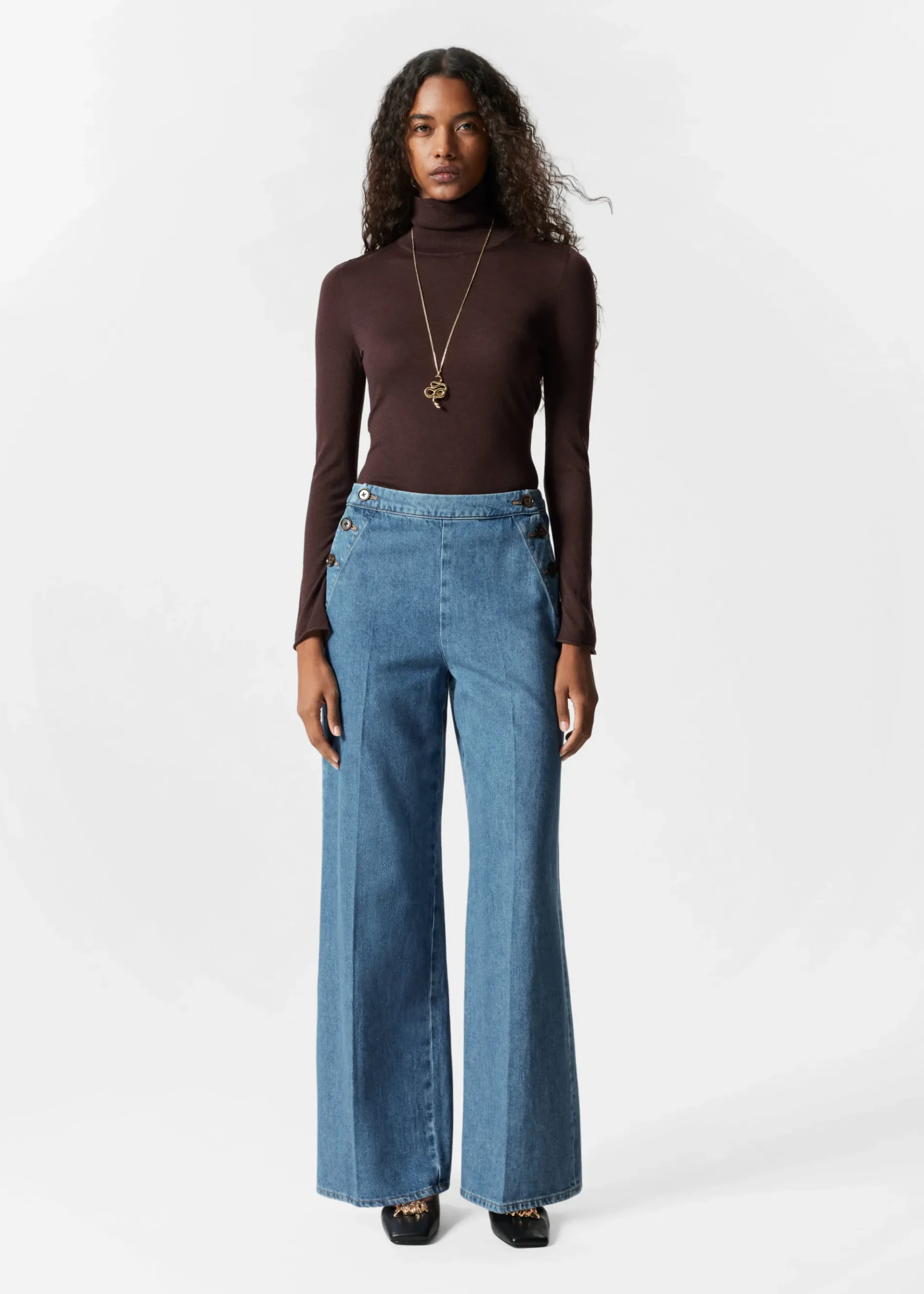 & Other Stories Ausgestellte Jeans mit Falten