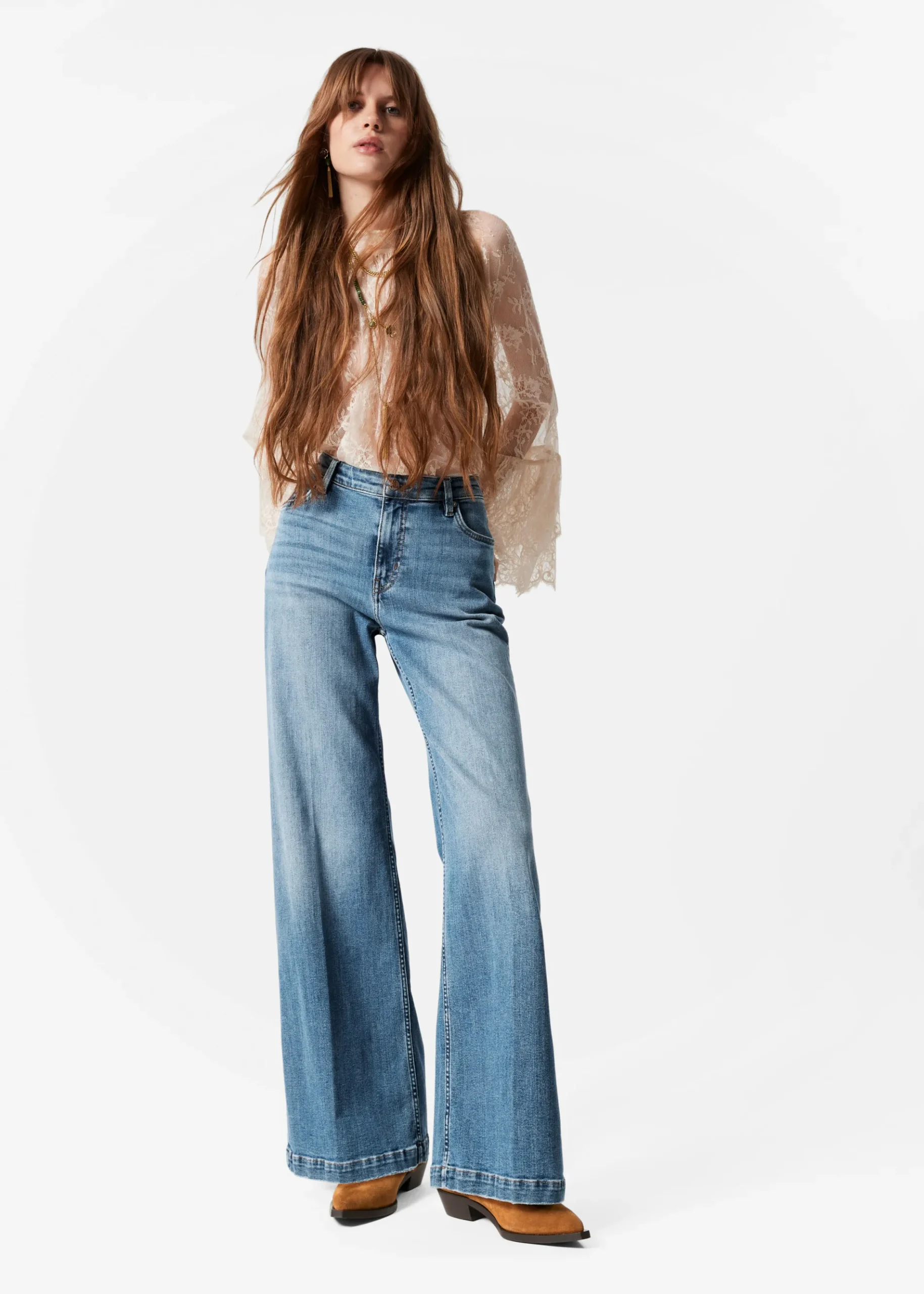 & Other Stories Ausgestellte Jeans mit hohem Bund