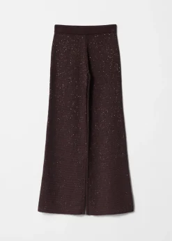 & Other Stories Ausgestellte Strickhose mit Glitter-Finish
