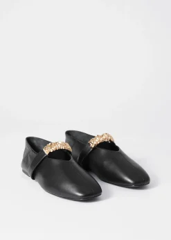 & Other Stories Ballerinas aus Leder mit Verzierungen