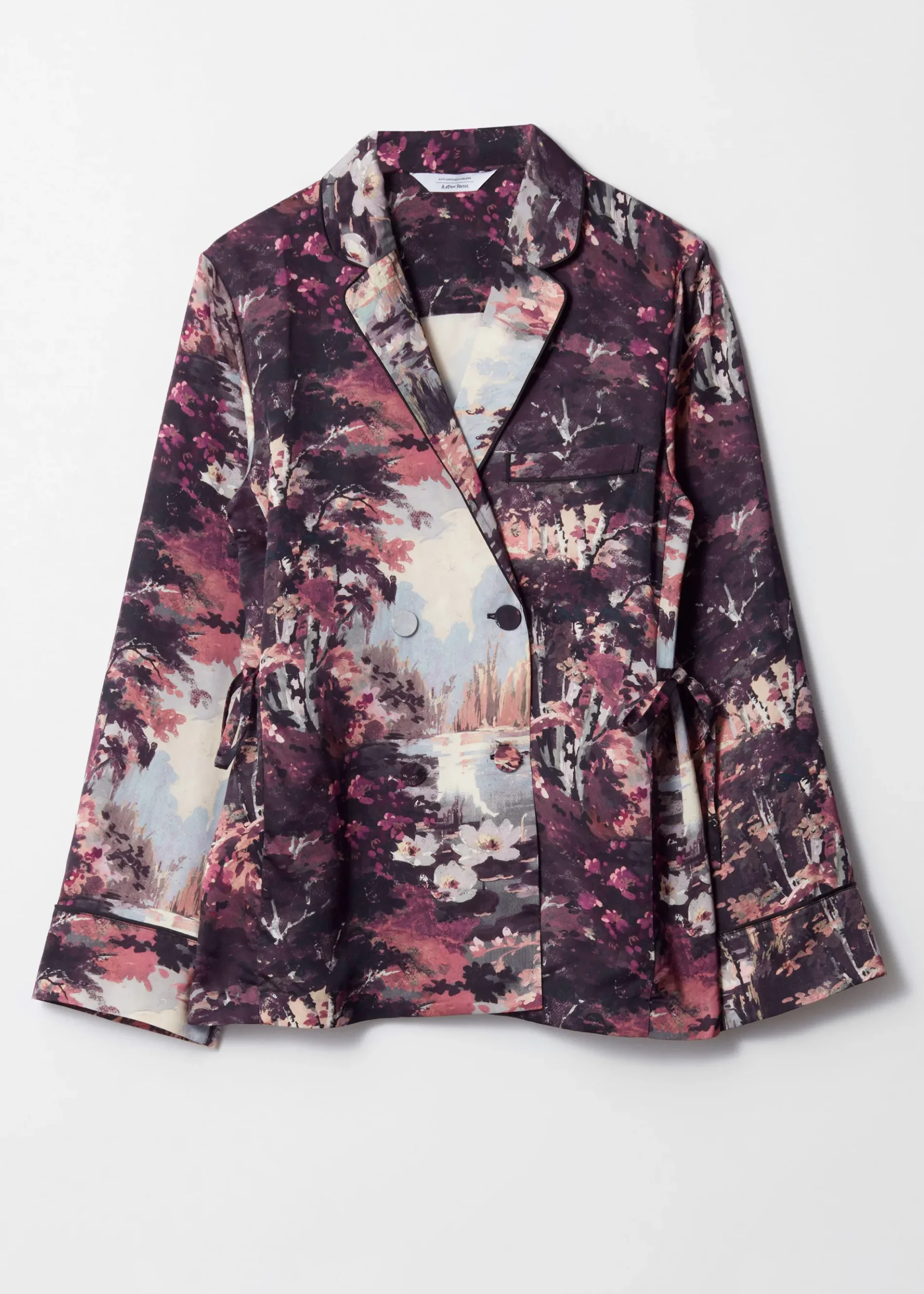 & Other Stories Bedruckter Hemdblazer aus Satin