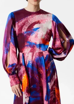 & Other Stories Bedrucktes Maxikleid aus Seide