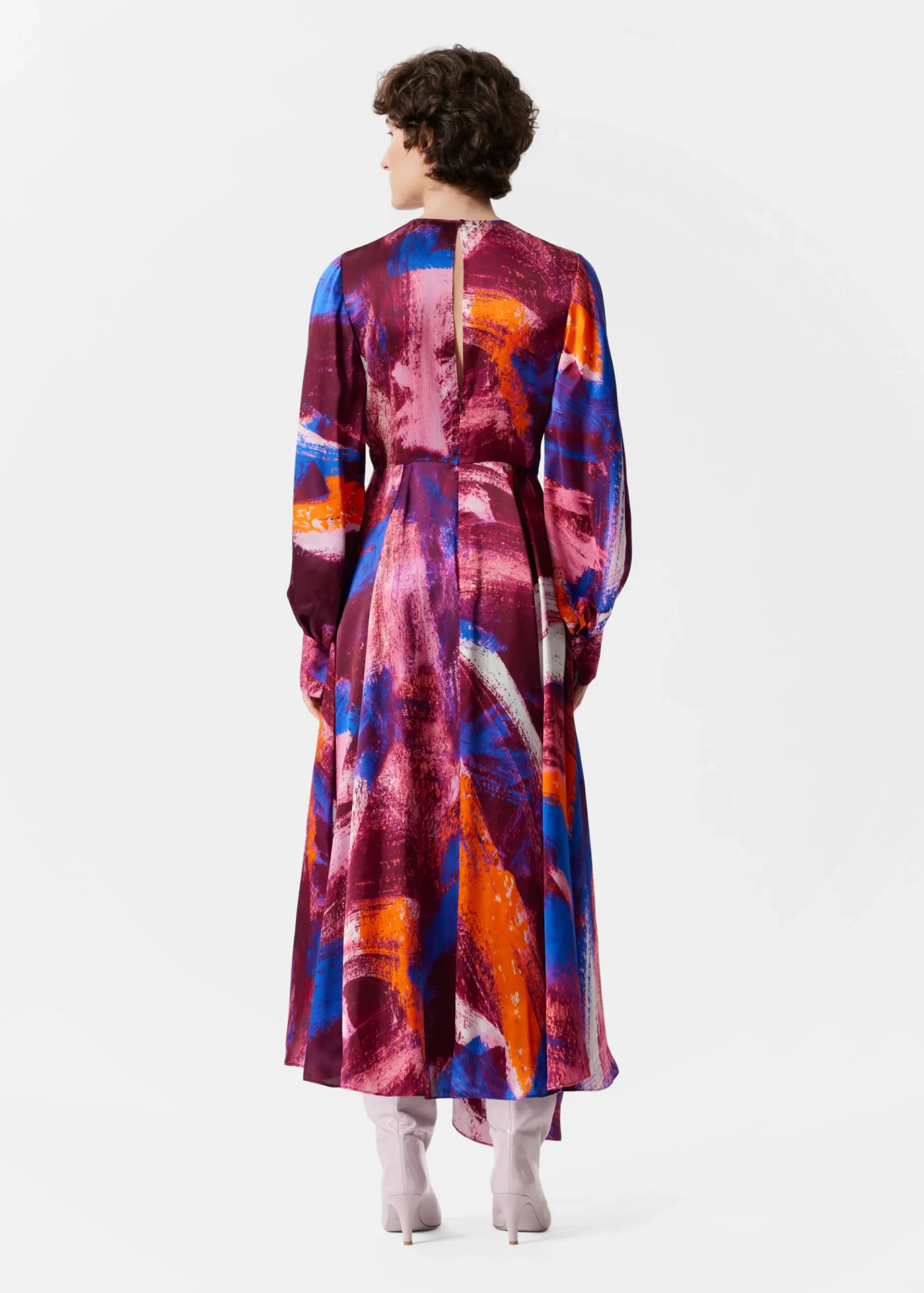 & Other Stories Bedrucktes Maxikleid aus Seide
