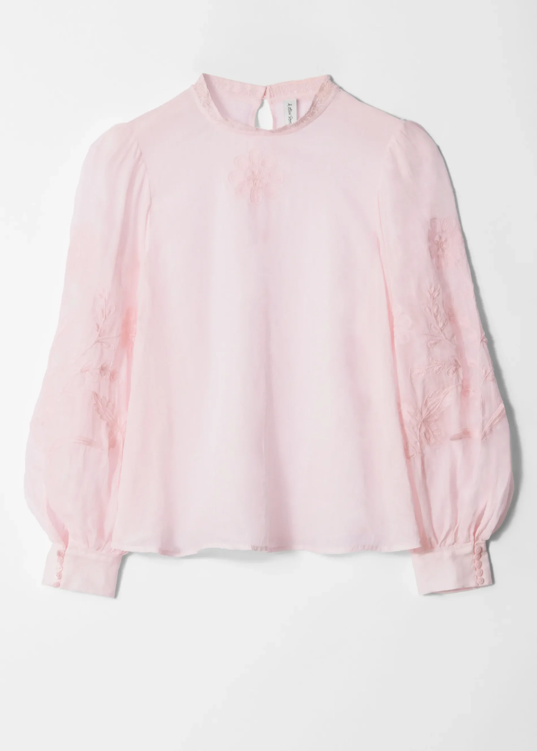 & Other Stories Bestickte Bluse aus Ramie