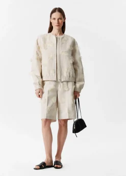 & Other Stories Bestickte Jacke aus einer Leinenmischung