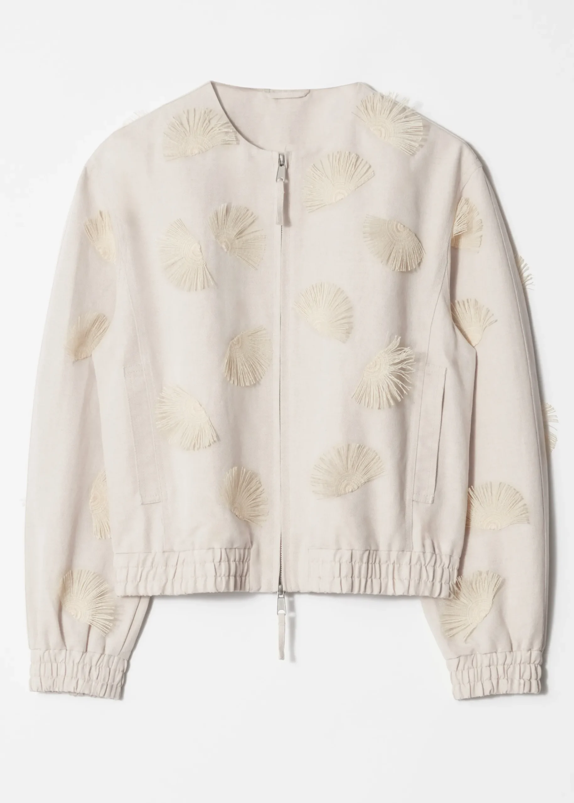 & Other Stories Bestickte Jacke aus einer Leinenmischung