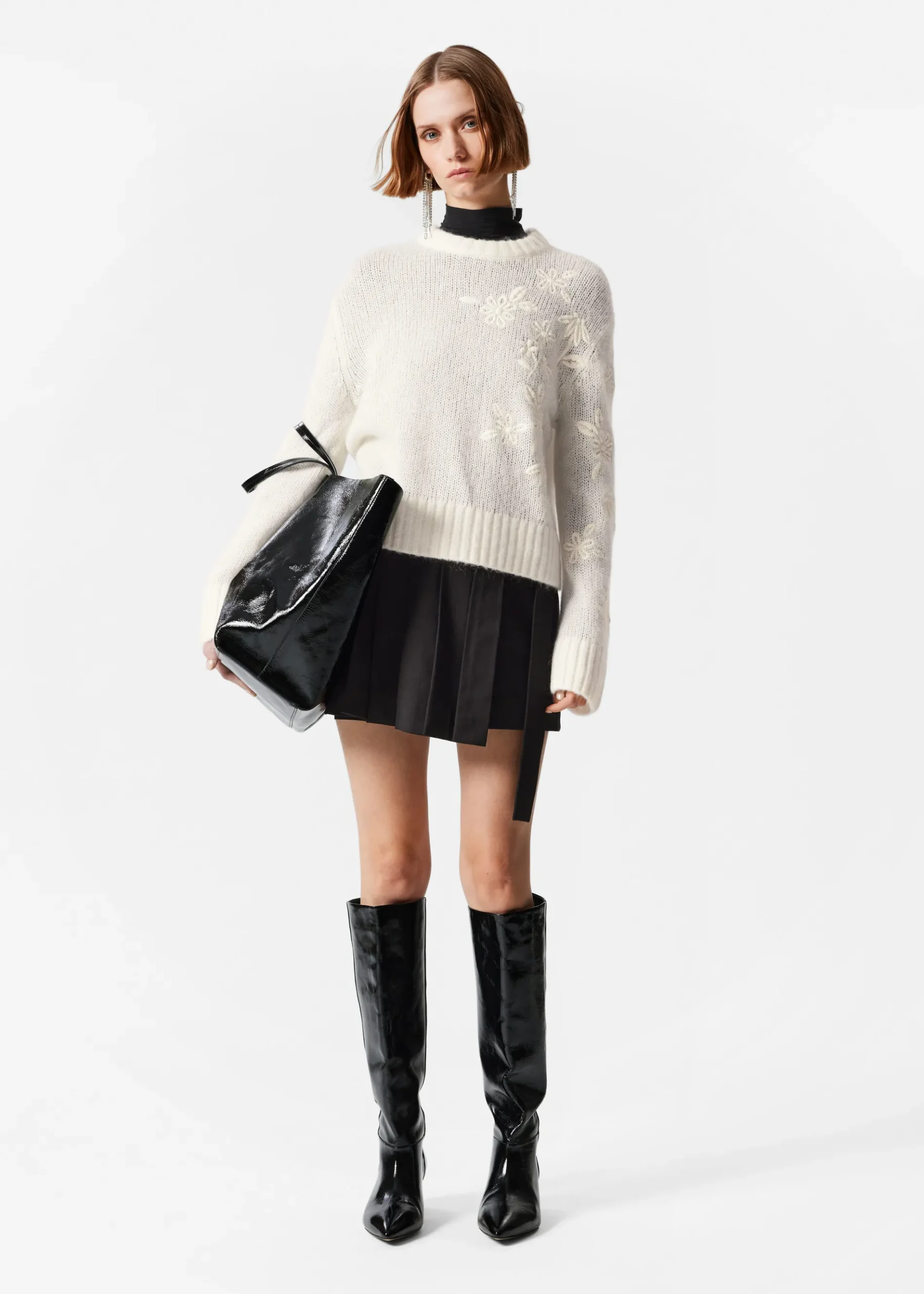 & Other Stories Bestickter Pullover aus Mohair-Mix