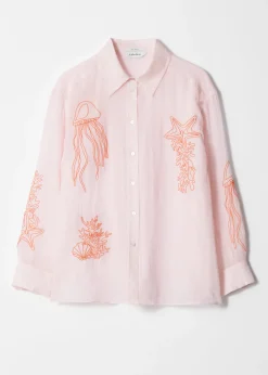 & Other Stories Besticktes Hemd aus Ramie