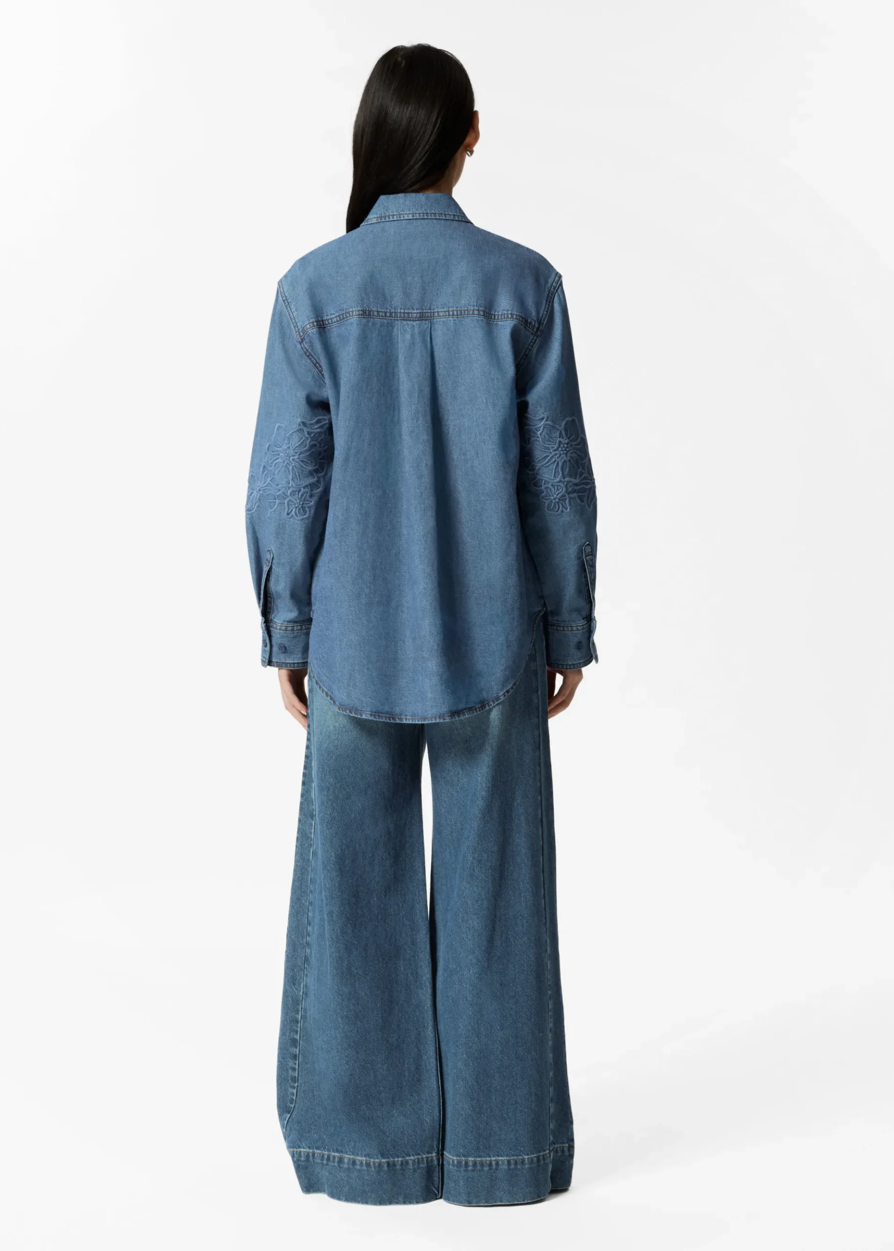& Other Stories Besticktes Jeanshemd
