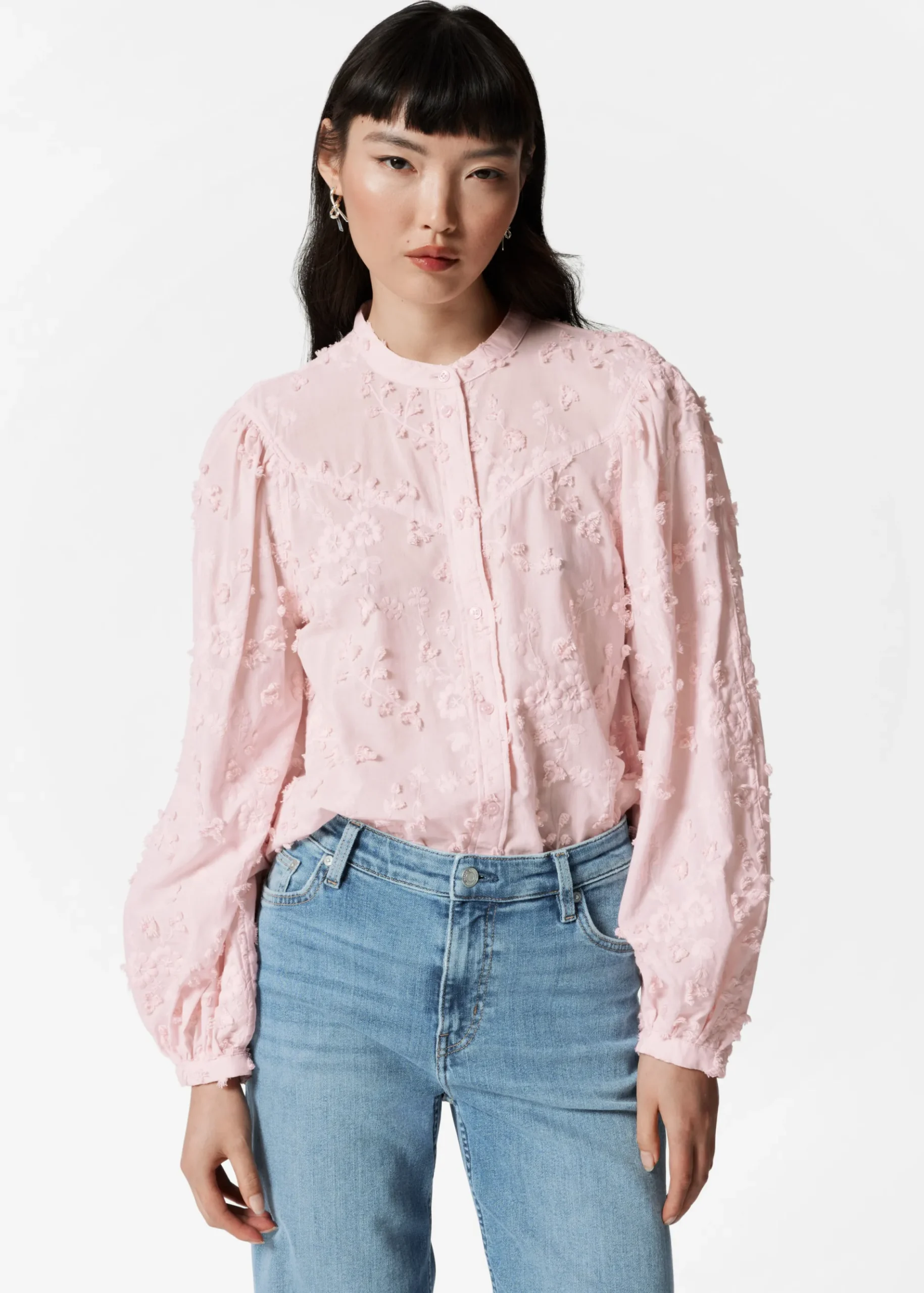 & Other Stories Bluse mit Puffärmeln