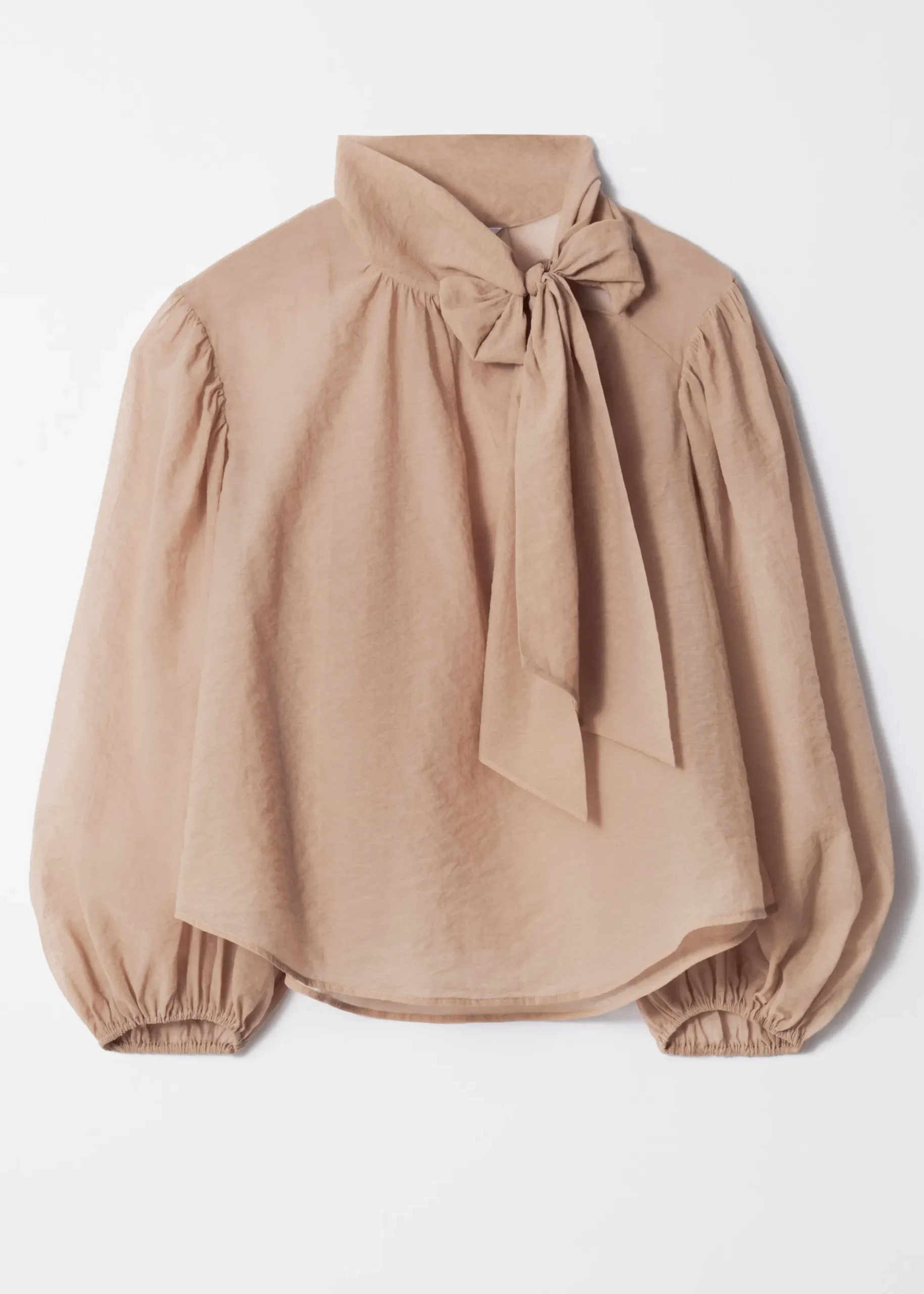 & Other Stories Bluse mit Puffärmeln und Schleifendetail