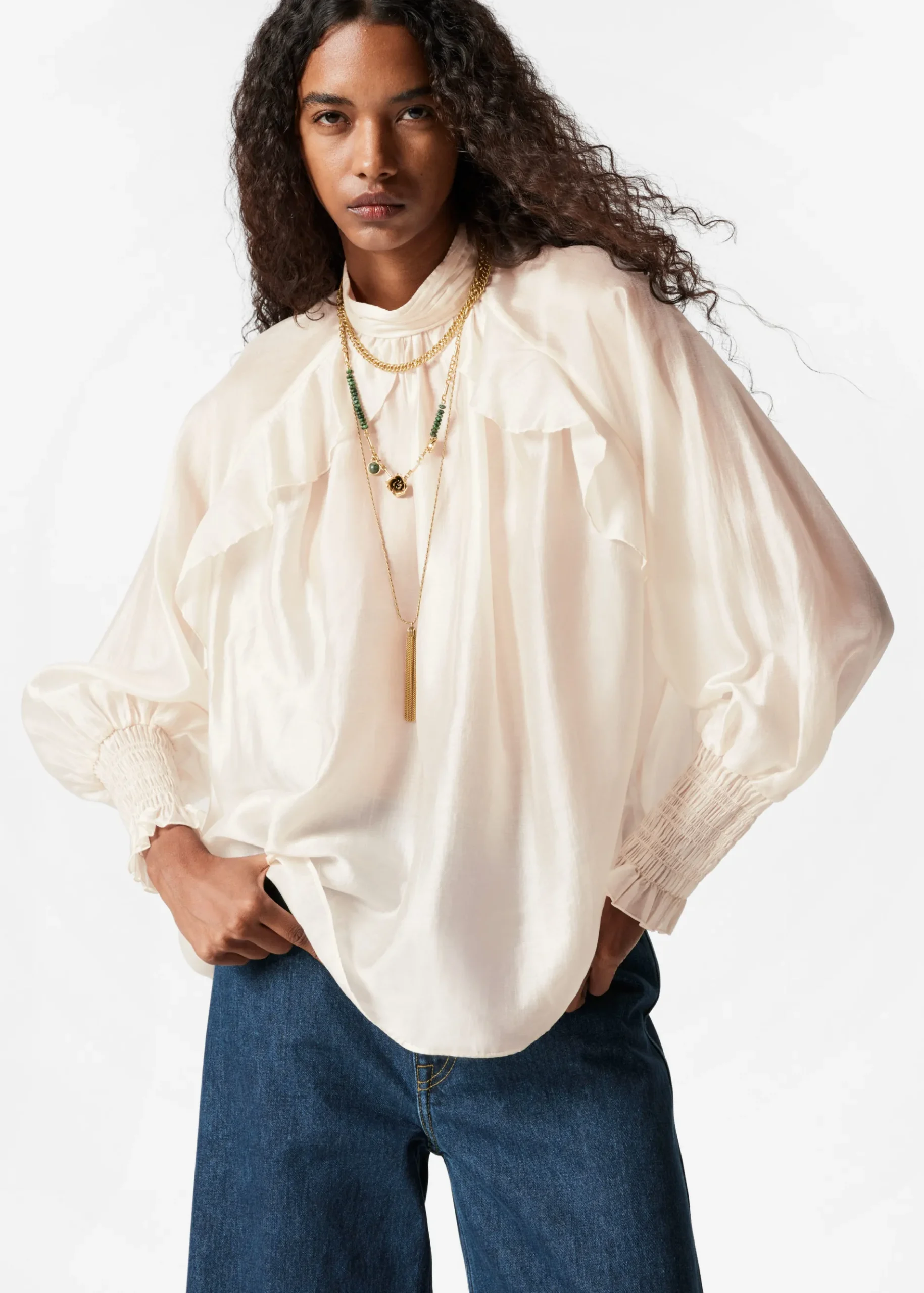 & Other Stories Bluse mit Rüschen