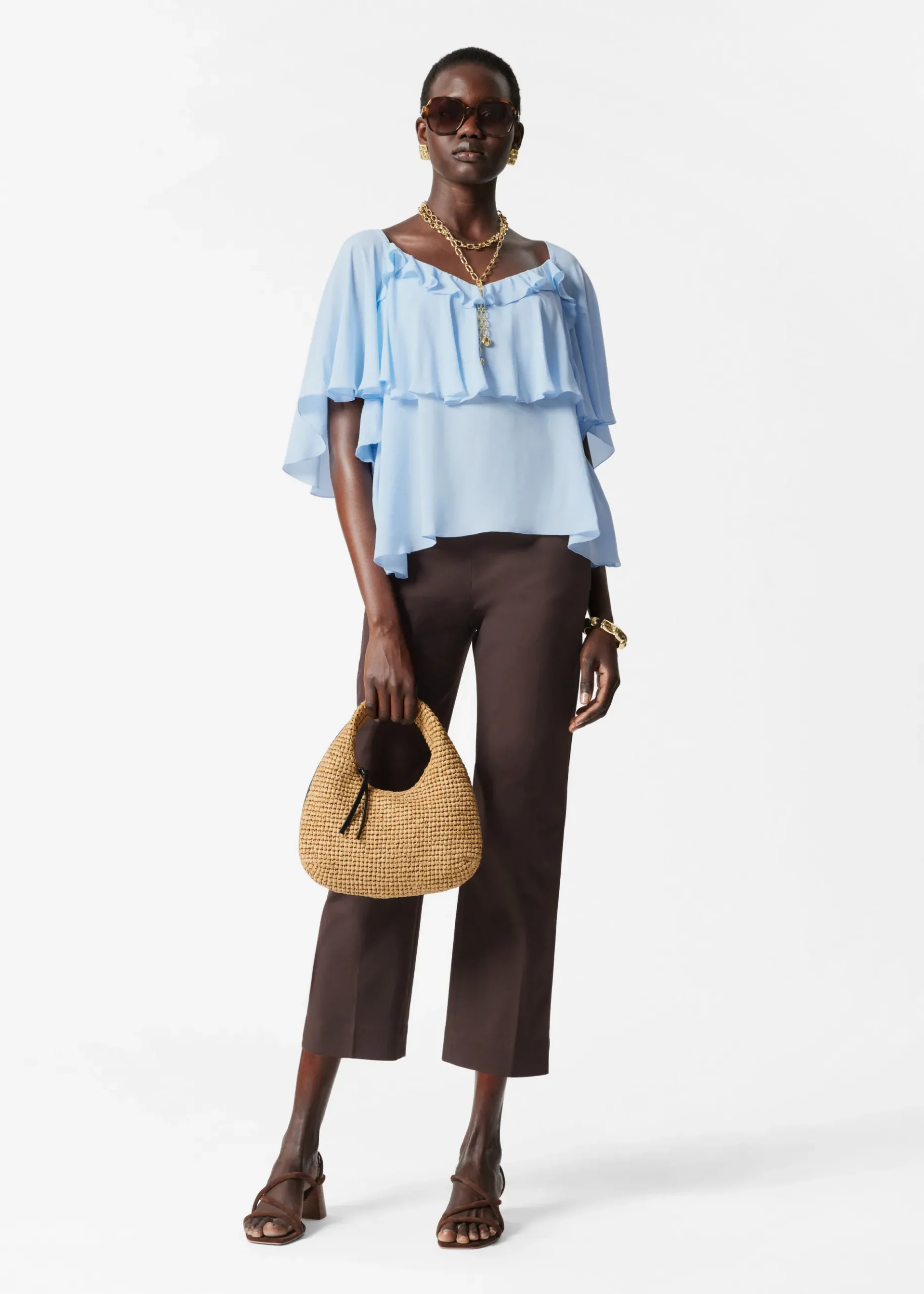 & Other Stories Bluse mit Rüschen