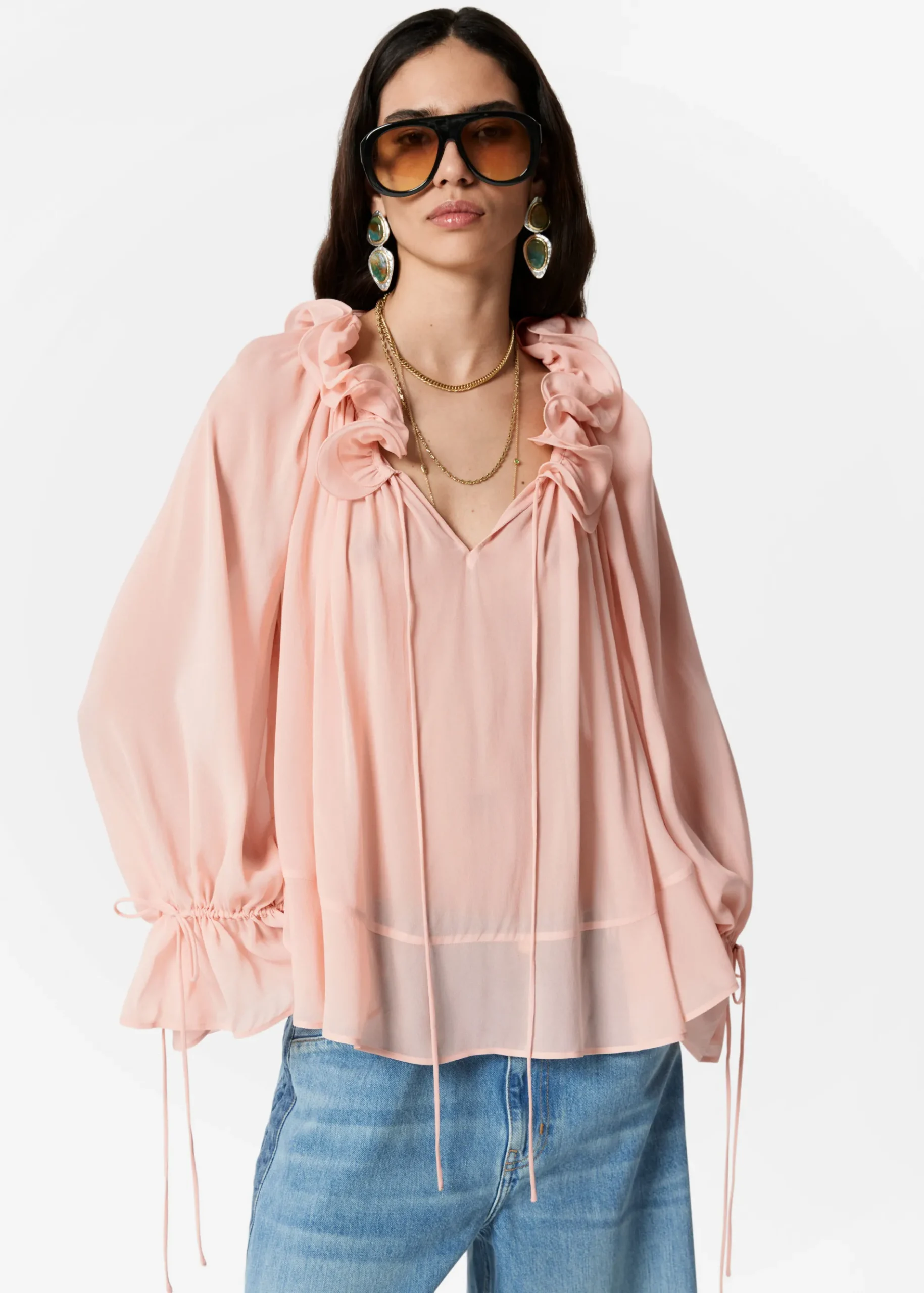 & Other Stories Bluse mit Rüschen