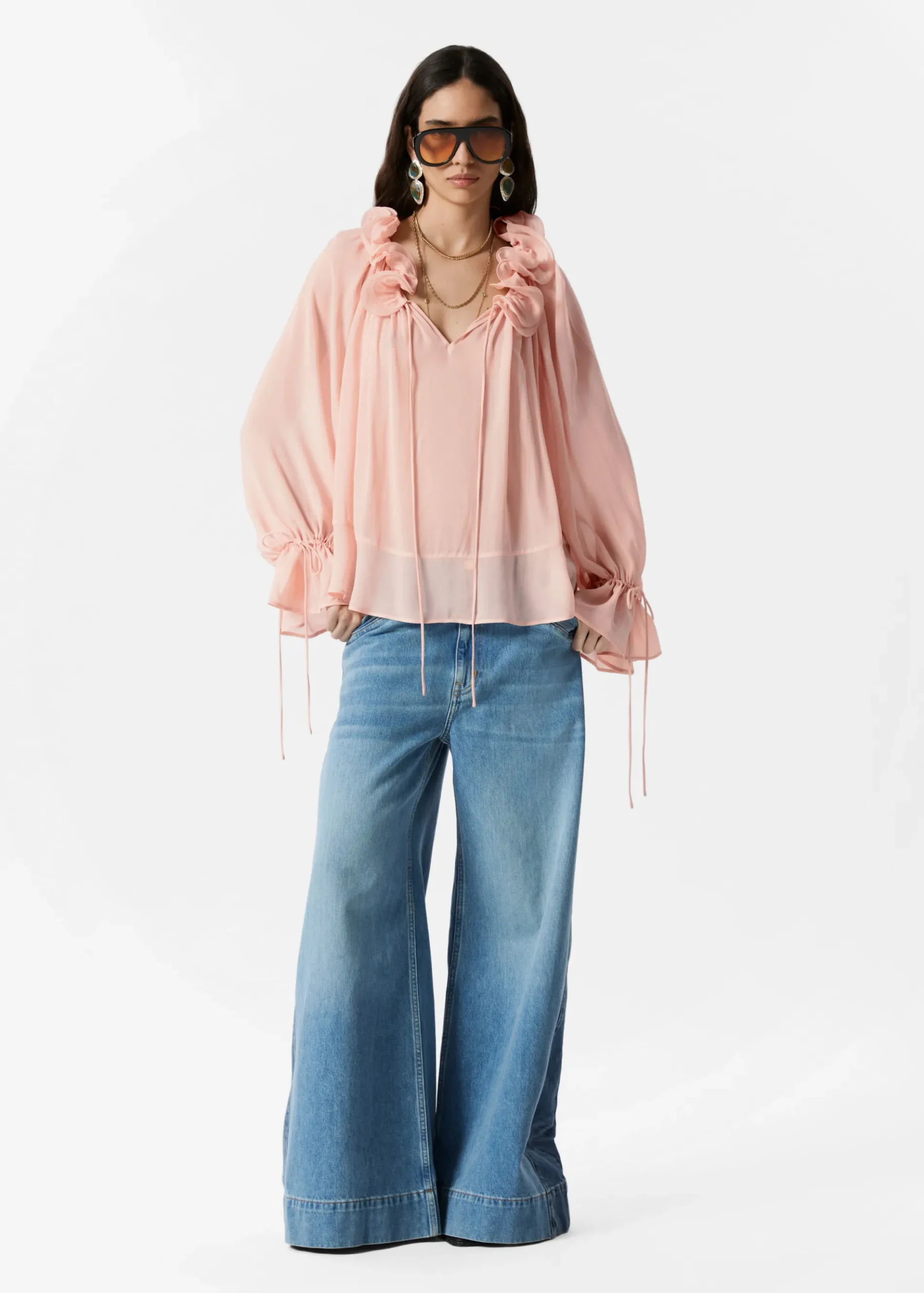 & Other Stories Bluse mit Rüschen