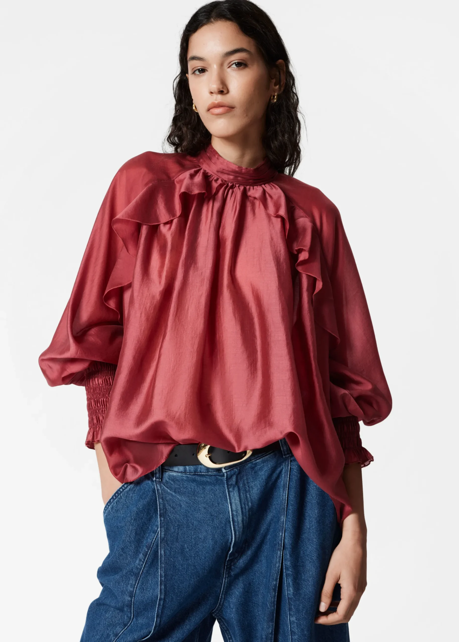 & Other Stories Bluse mit Rüschen