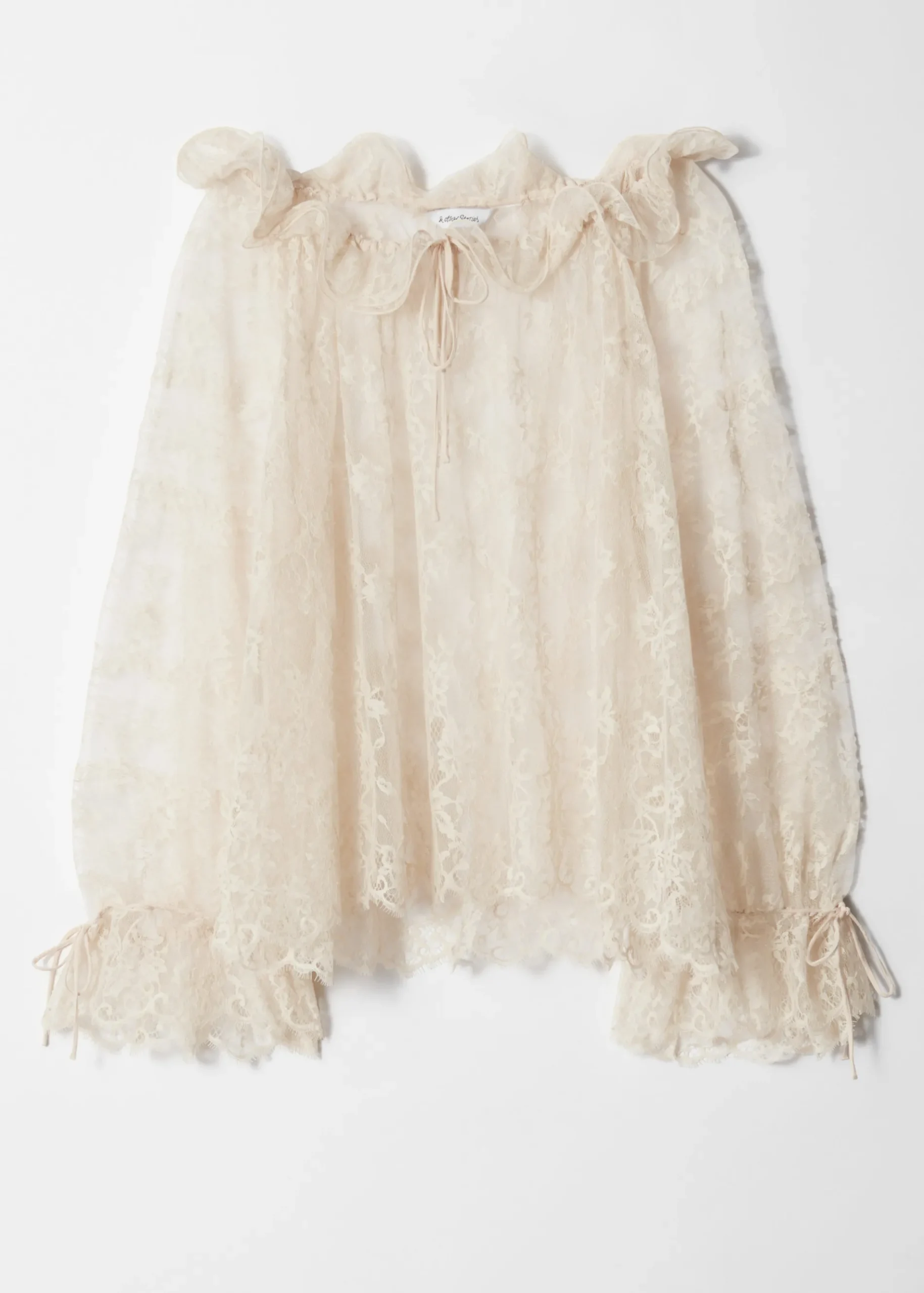 & Other Stories Bluse mit Spitze und Volants