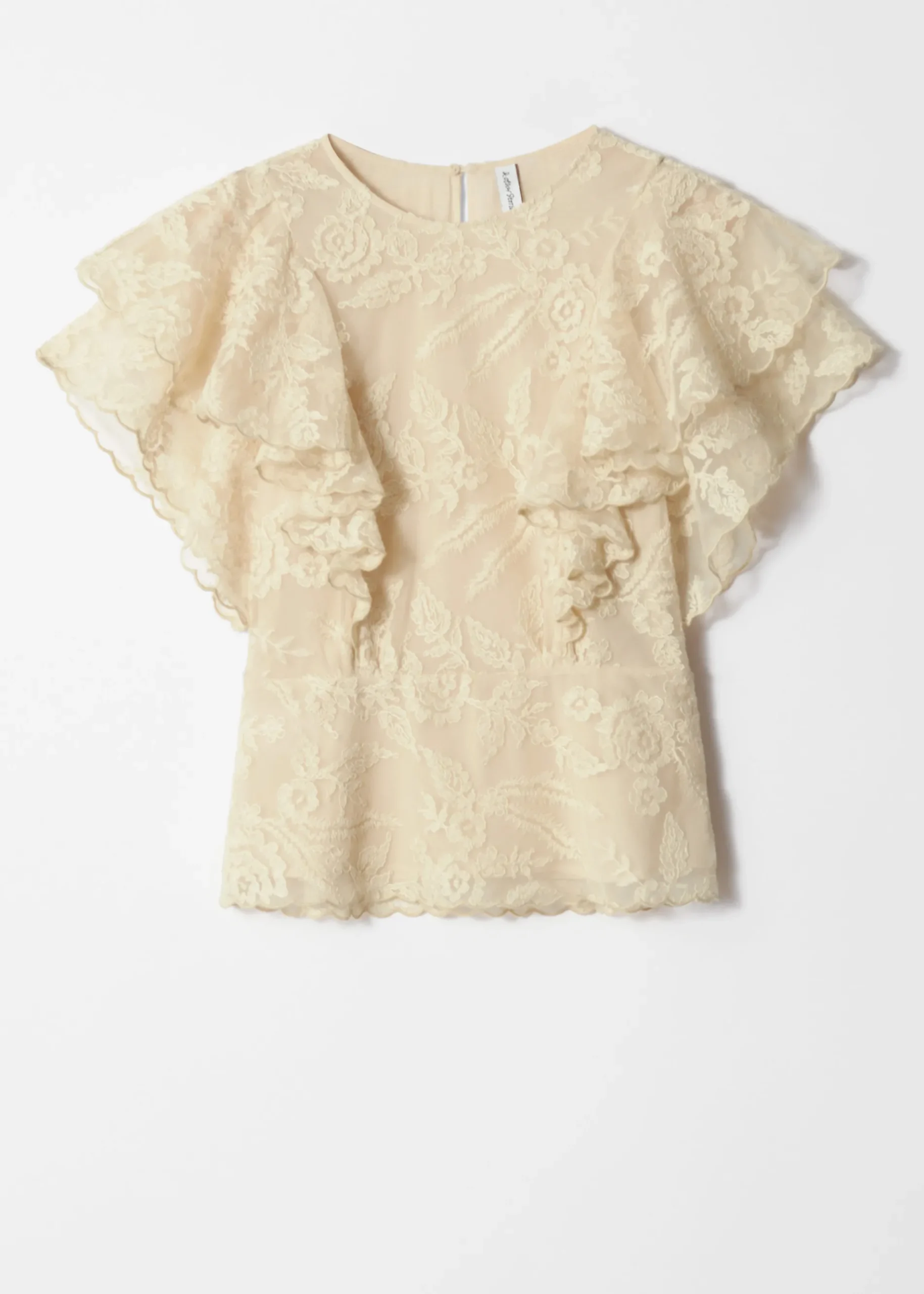 & Other Stories Bluse mit Spitze und Volants