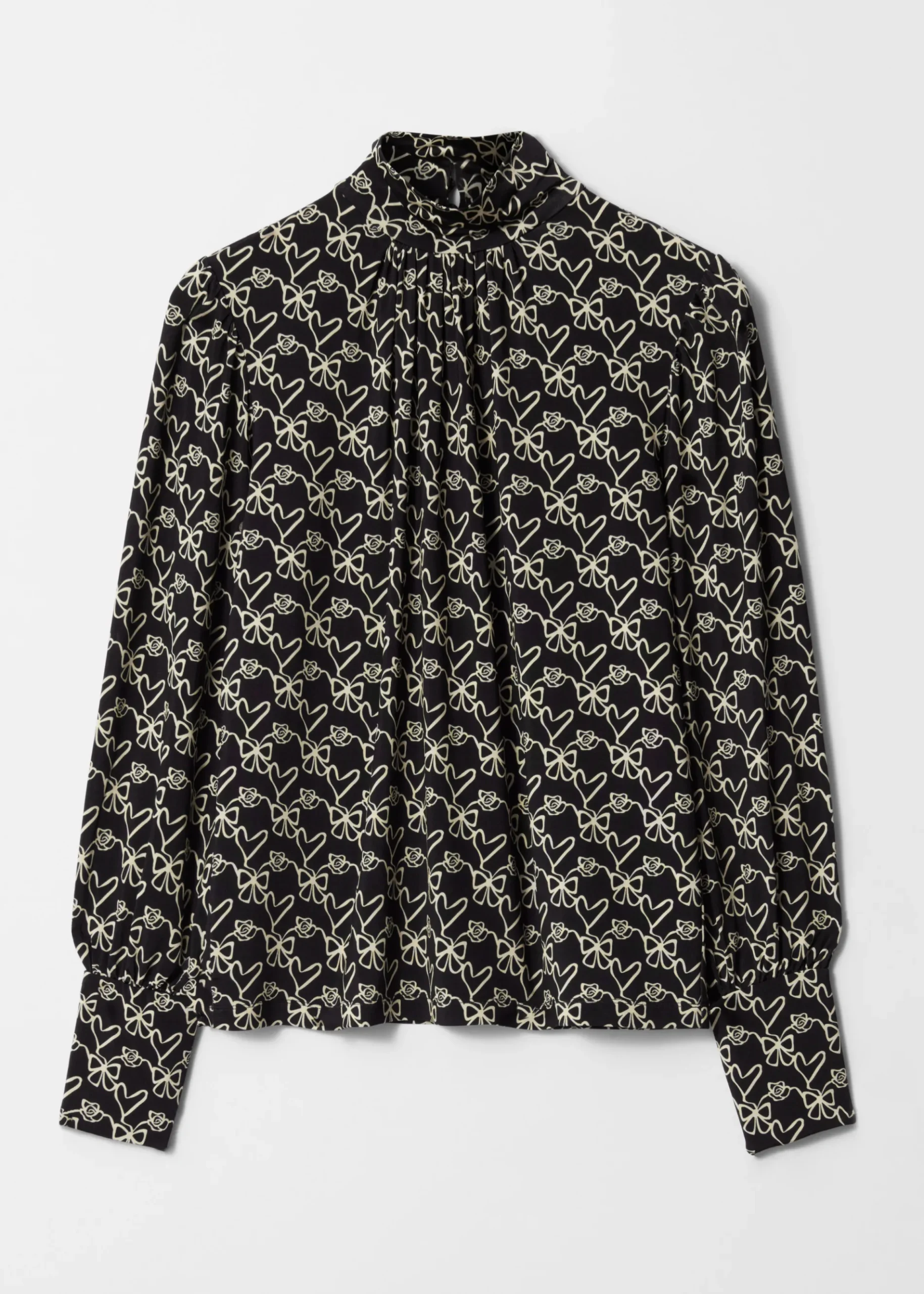 & Other Stories Bluse mit Stehkragen