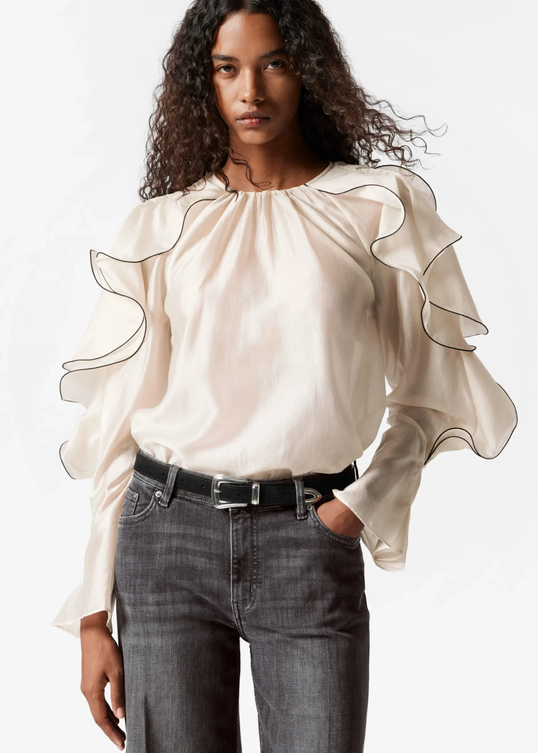 & Other Stories Bluse mit Volants