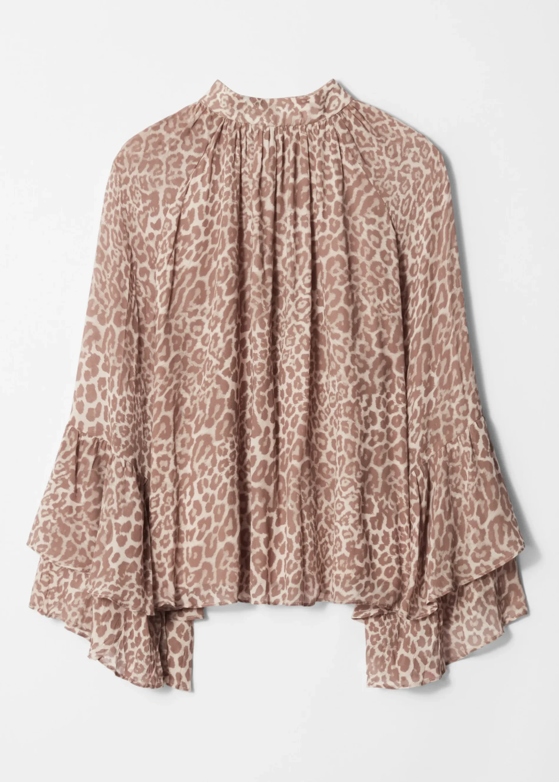 & Other Stories Bluse mit Volants und Stehkragen