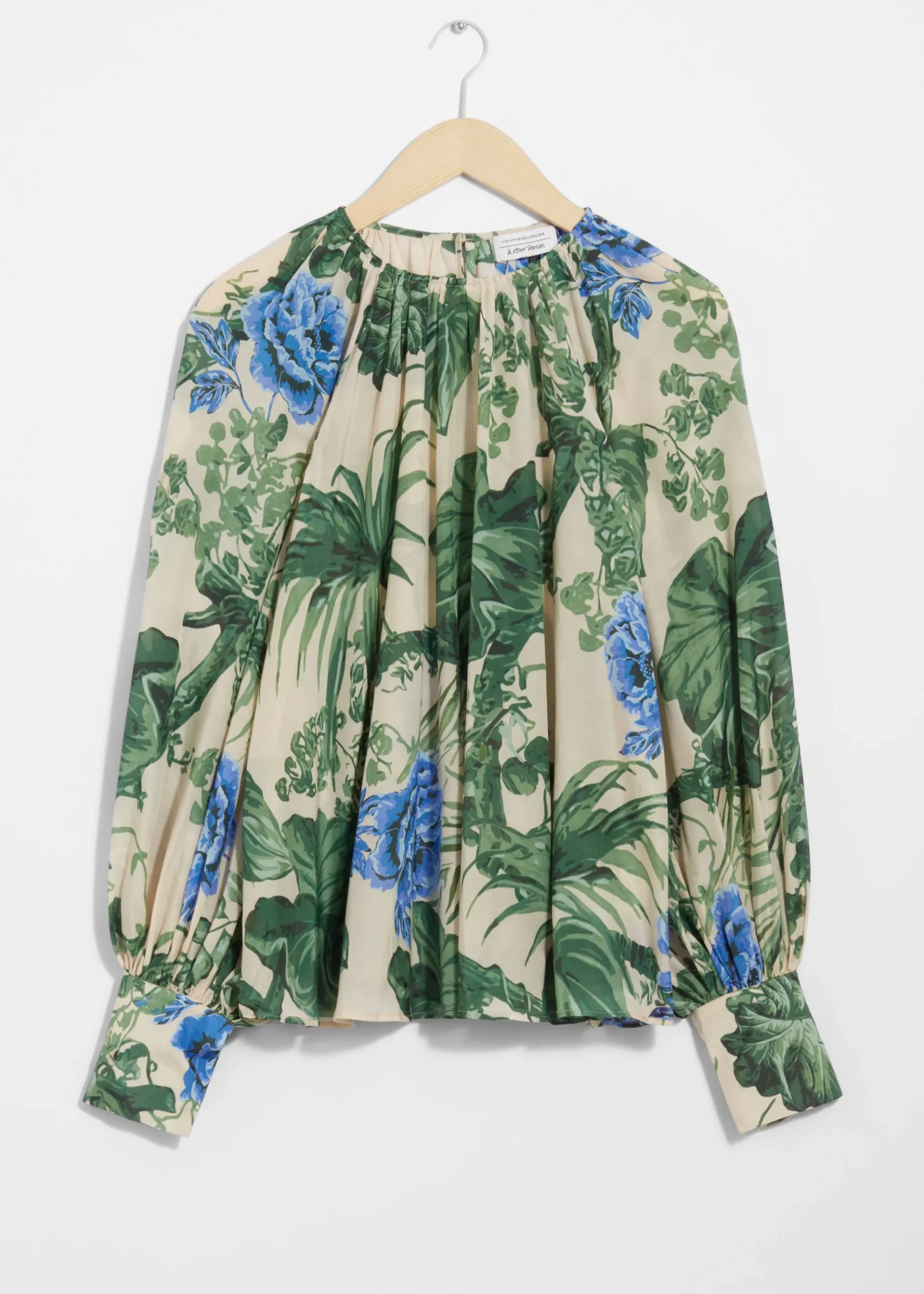 & Other Stories Bluse mit voluminösen Ärmeln