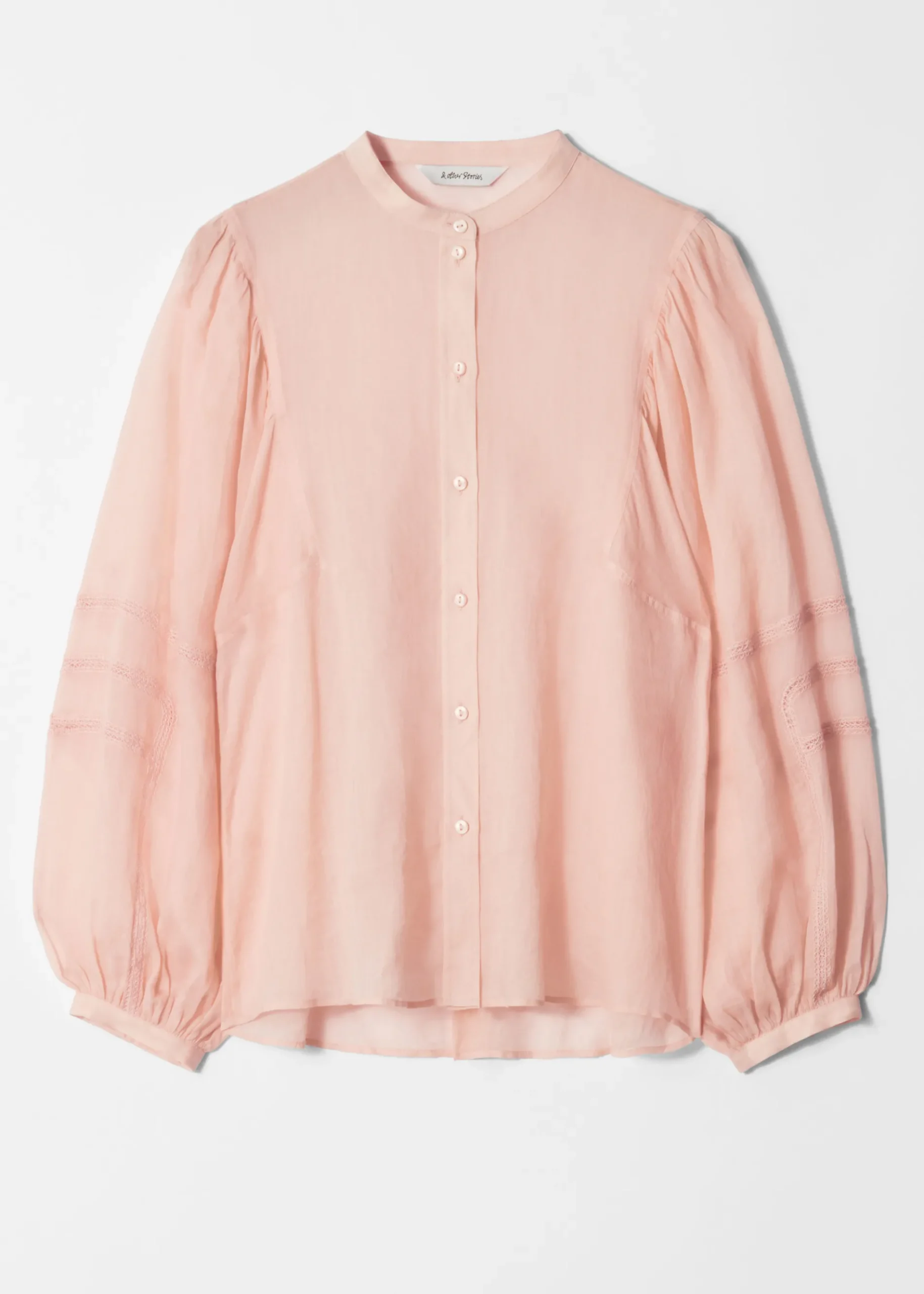 & Other Stories Bluse mit voluminösen Ärmeln