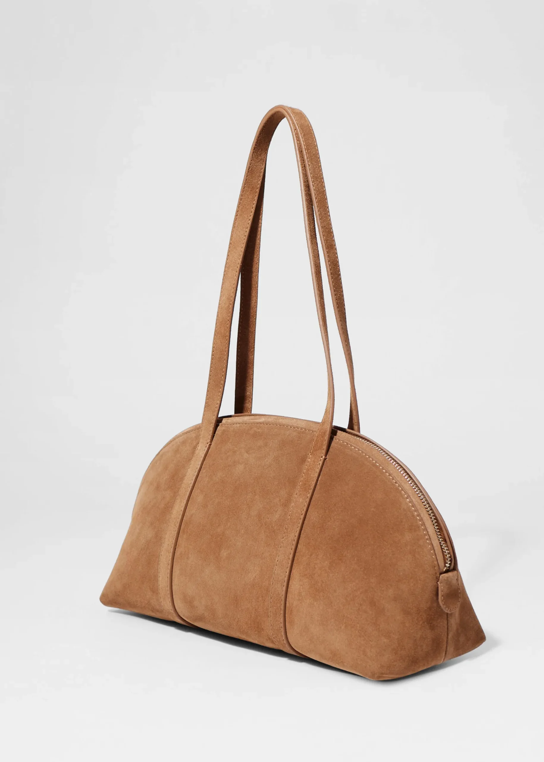 & Other Stories Bowlingtasche aus Veloursleder