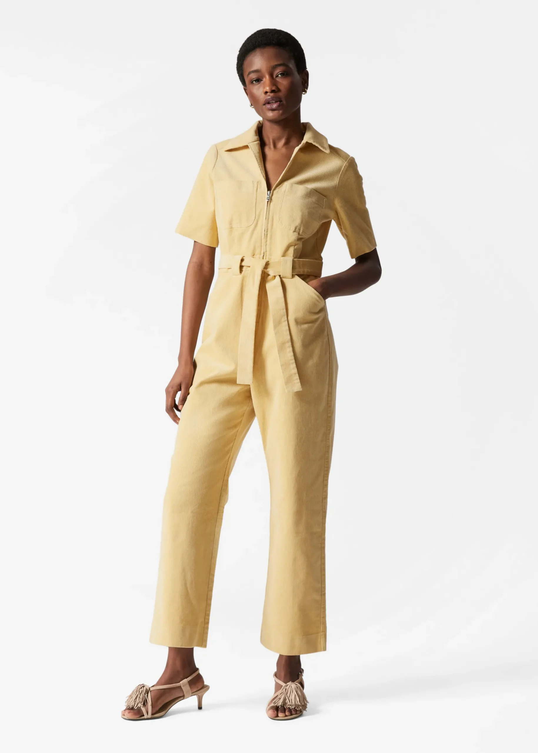 & Other Stories Cord-Jumpsuit mit Gürtel