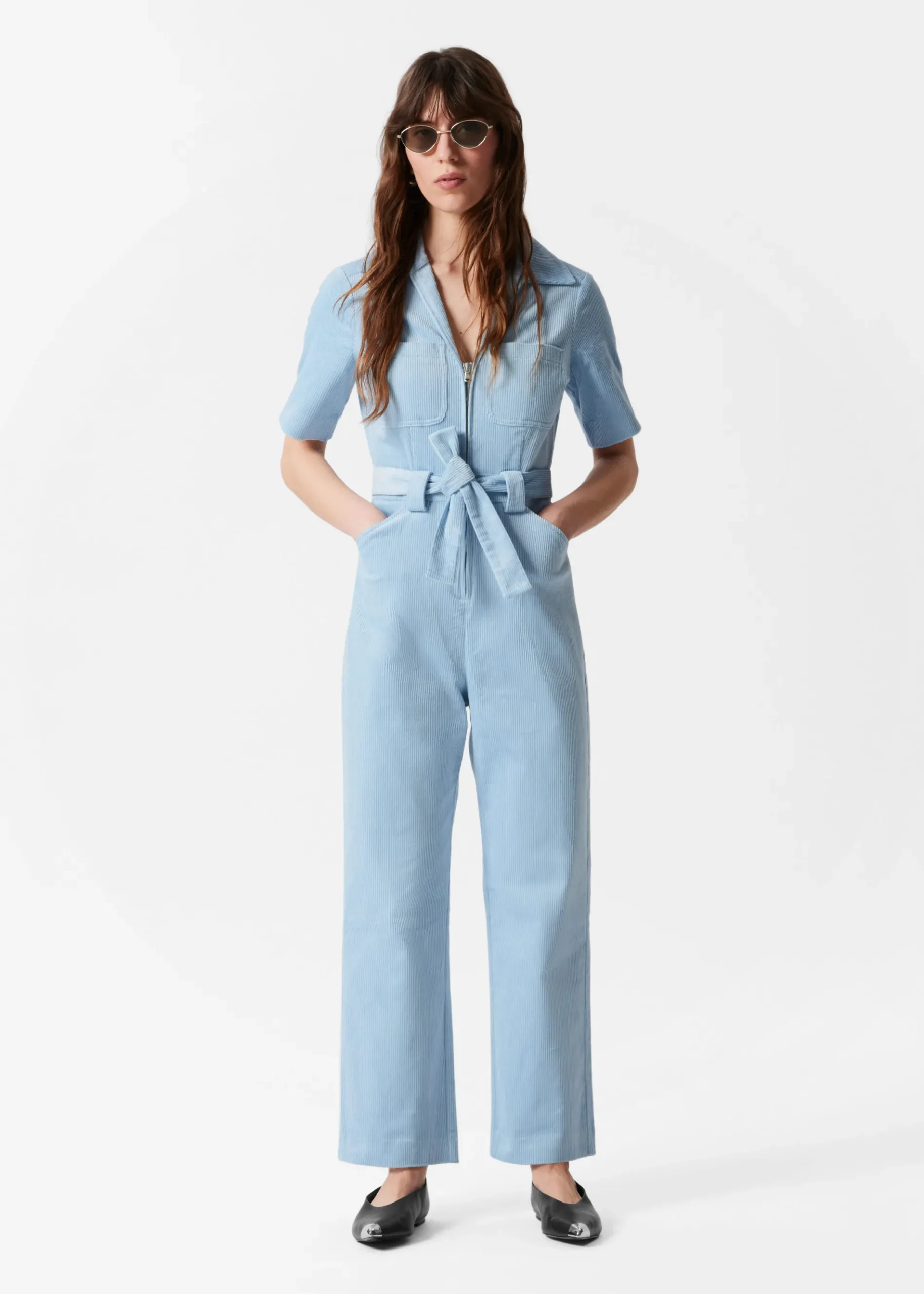 & Other Stories Cord-Jumpsuit mit Gürtel
