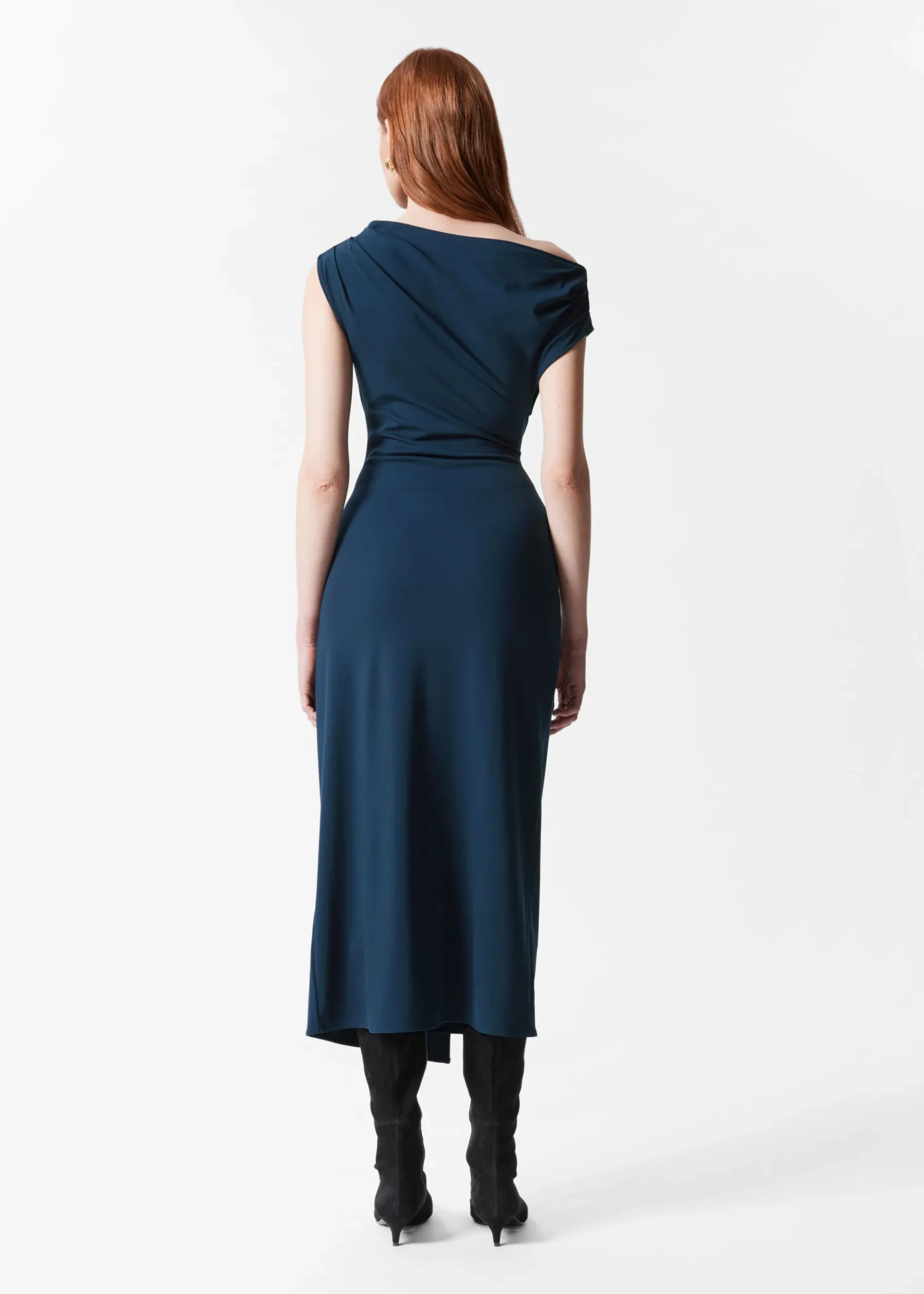 & Other Stories Drapiertes Midikleid